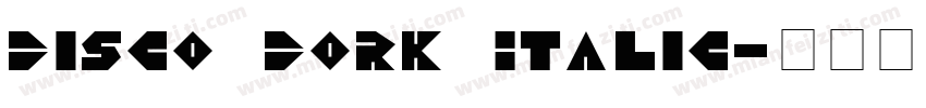 Disco Dork Italic字体转换